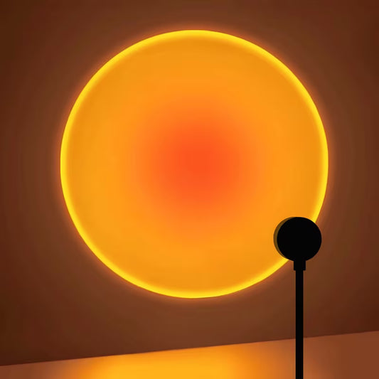 Sunset Projection Lamp, Home Decor Ambient Light, Sunset Red Decorative Light, Romantic Sunset Orange Light and Shadow Effect, USB Night Light, Multi-Angle Rotatable and Adjustable, LED Lighting, Suitable for Home Living Room, Bedside, and Bedroom