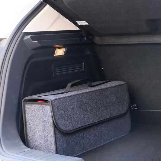 1pc/Felt Storage Box Car Trunk Tool Sorting Storage Box Car Foldable Felt Storage Bagfor Car/car Interior