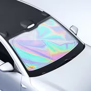 1pc high-quality titanium-Silvery alloy car sunshade| Summer front windshield sun protection and heat insulation cover, interior light shield and sun visor| Keep your vehicle cool