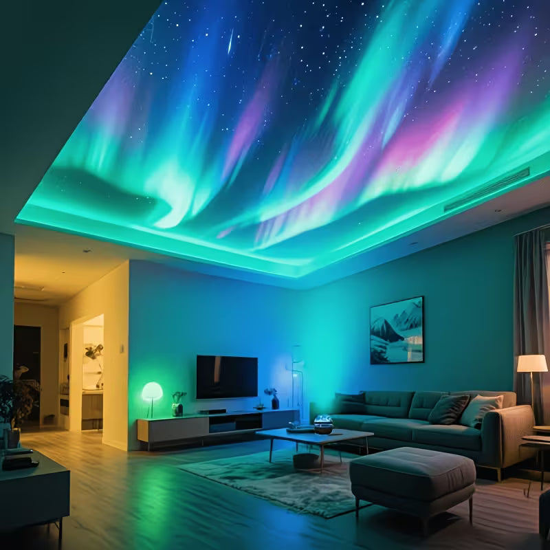 3pcs (Aurora Effect USB Projection Light And USB Cable And Multi-Function Remote Control) RGB Fantasy Lighting Effects, 16 Colors, Very Suitable for Creating a Romantic Starry Sky Lighting in The Bedroom And Living Room, Perfect for Birthdays