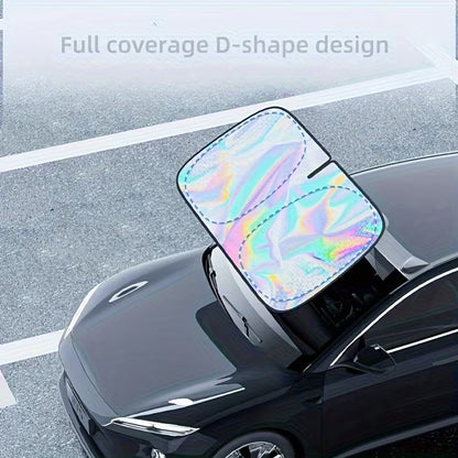 1pc high-quality titanium-Silvery alloy car sunshade| Summer front windshield sun protection and heat insulation cover, interior light shield and sun visor| Keep your vehicle cool