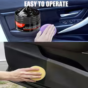Automotive Interior Renewal Wax - Deep Maintenance and Brightening for Dashboards, Bumpers, Seats | Tire Coating Enhancer with Black Plastic Parts Restoration | ABS Resin Material